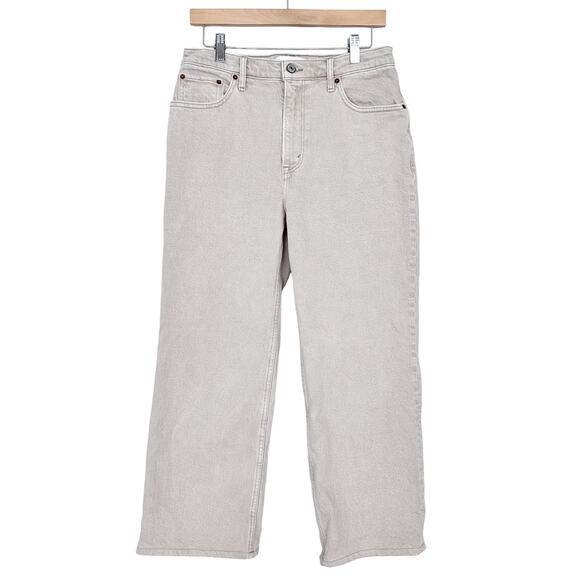 Abercrombie Tan 90s Relaxed High Rise Jeans Sz 8S - Picture 5 of 5